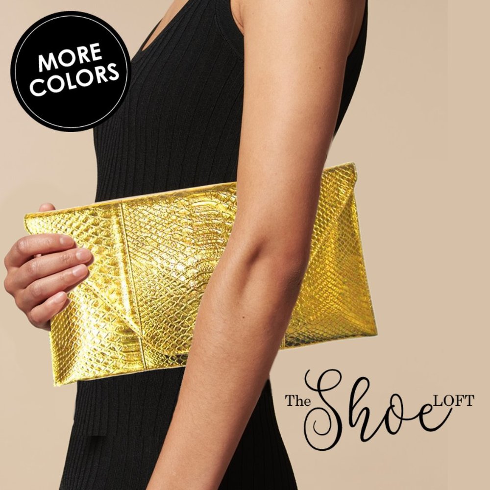 Classic 70s Python Clutch or Tablet Case - Picture 2 of 15